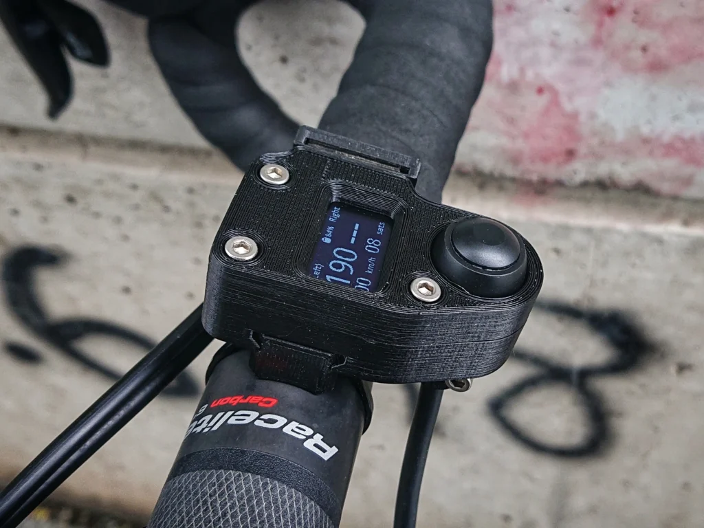 Open Bike Sensor: Display ist montiert
