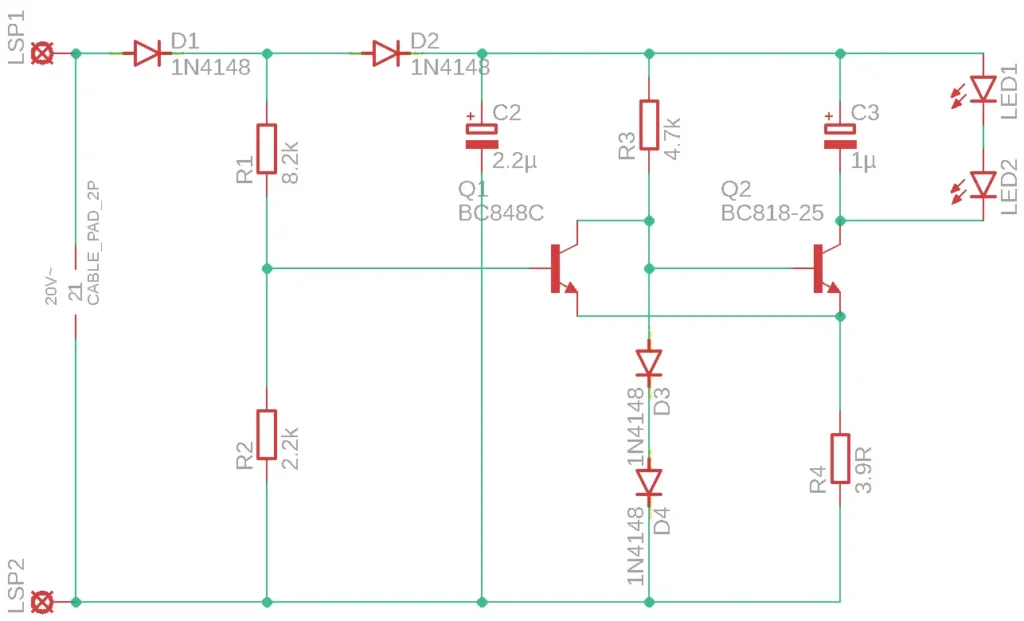 SMD LED Stroboskop: Autodesk Eagle Schaltplan V0.5