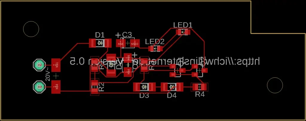 SMD LED Stroboskop: Autodesk Eagle Board V0.5