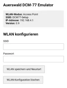Auerswald DCM-77: Weboberfläche des Access Points